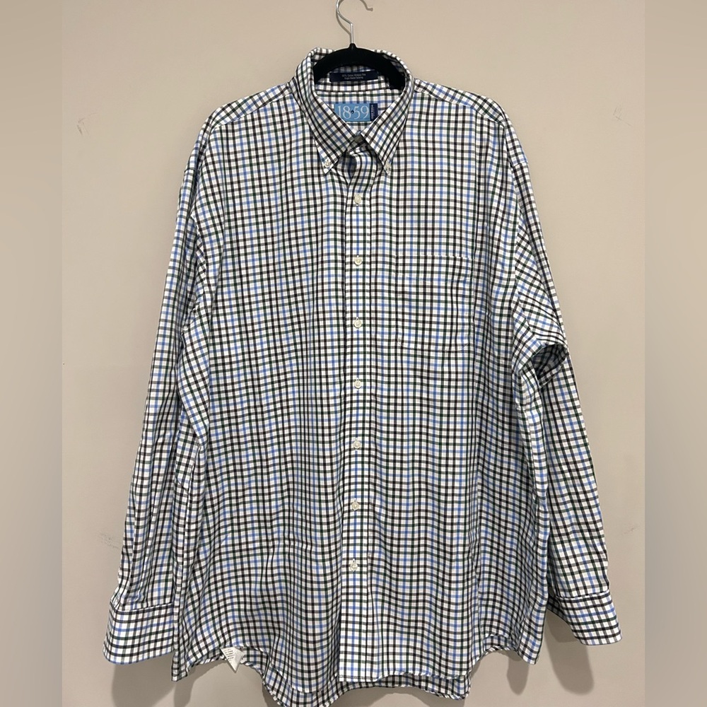 Men's 1859 by Oak Hall Checkered Shirt XL